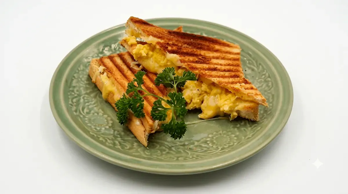 Toasted Scrambled Egg and Cheese Sandwich